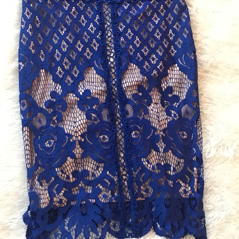 ❗️SALE❗️Nanea Blue Lace Dress - Picture 3 of 5